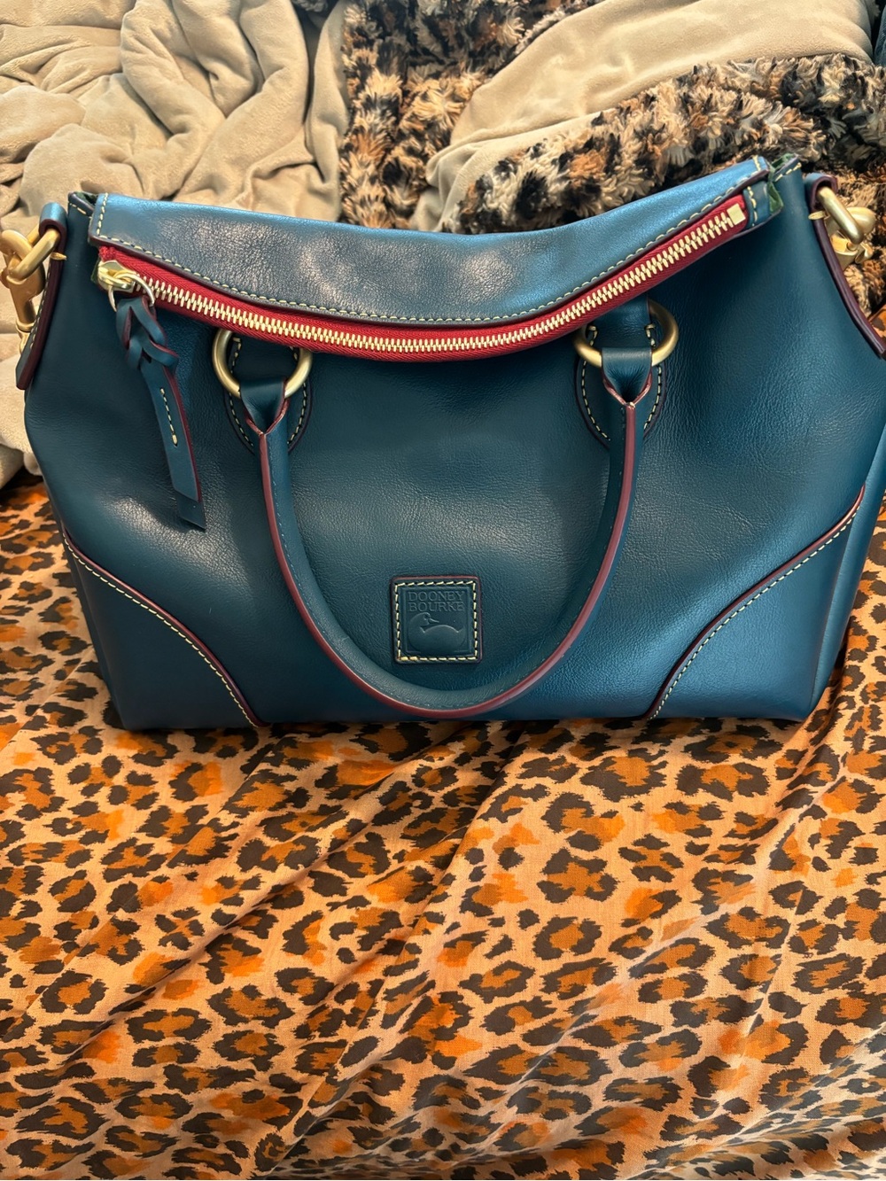Dooney & Bourke Florentine Satchel 30 Denim EXCELLENT CONDITION NEVER USED